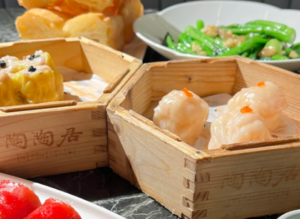 Assorted Cantonese dim sum including shrimp dumplings at Tao Tao Ju in Guangzhou